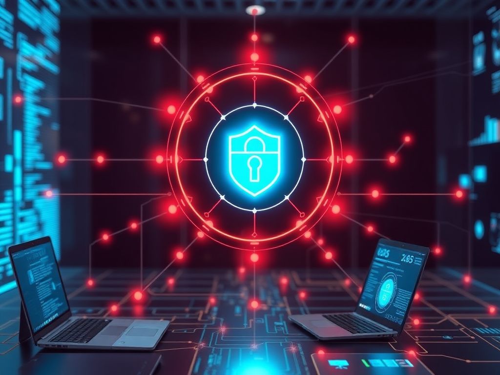 Virtual isolation technology network security concept
